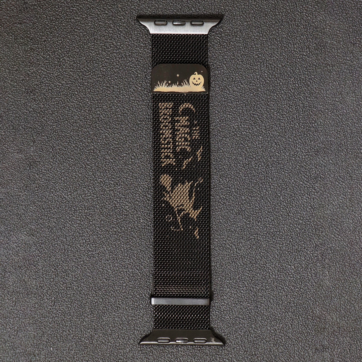 Halloween Carved Milanese Double magnetic suction Apple Watch Band(Black)| Kalebol®
