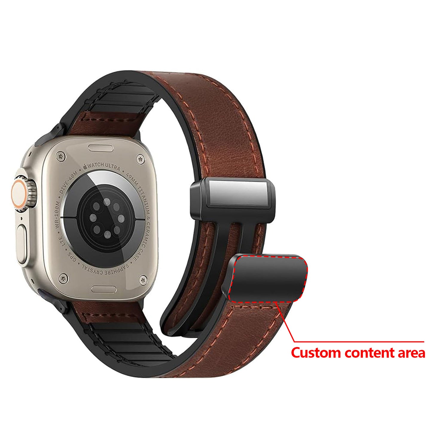 DlY Apple Silicone leather magnetic watch strap
