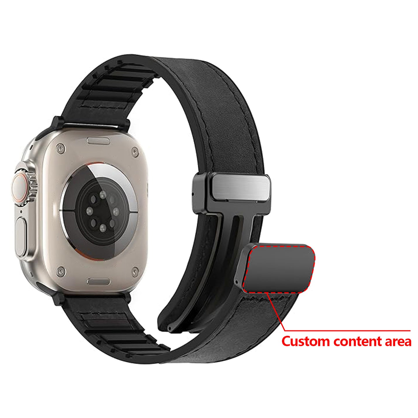 DlY Apple Silicone leather magnetic watch strap
