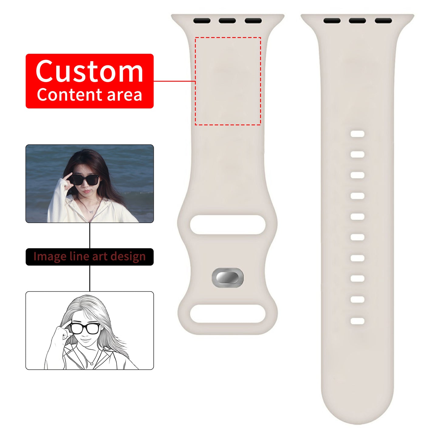 For Apple Watch Silicone Band diy | Kalebol®