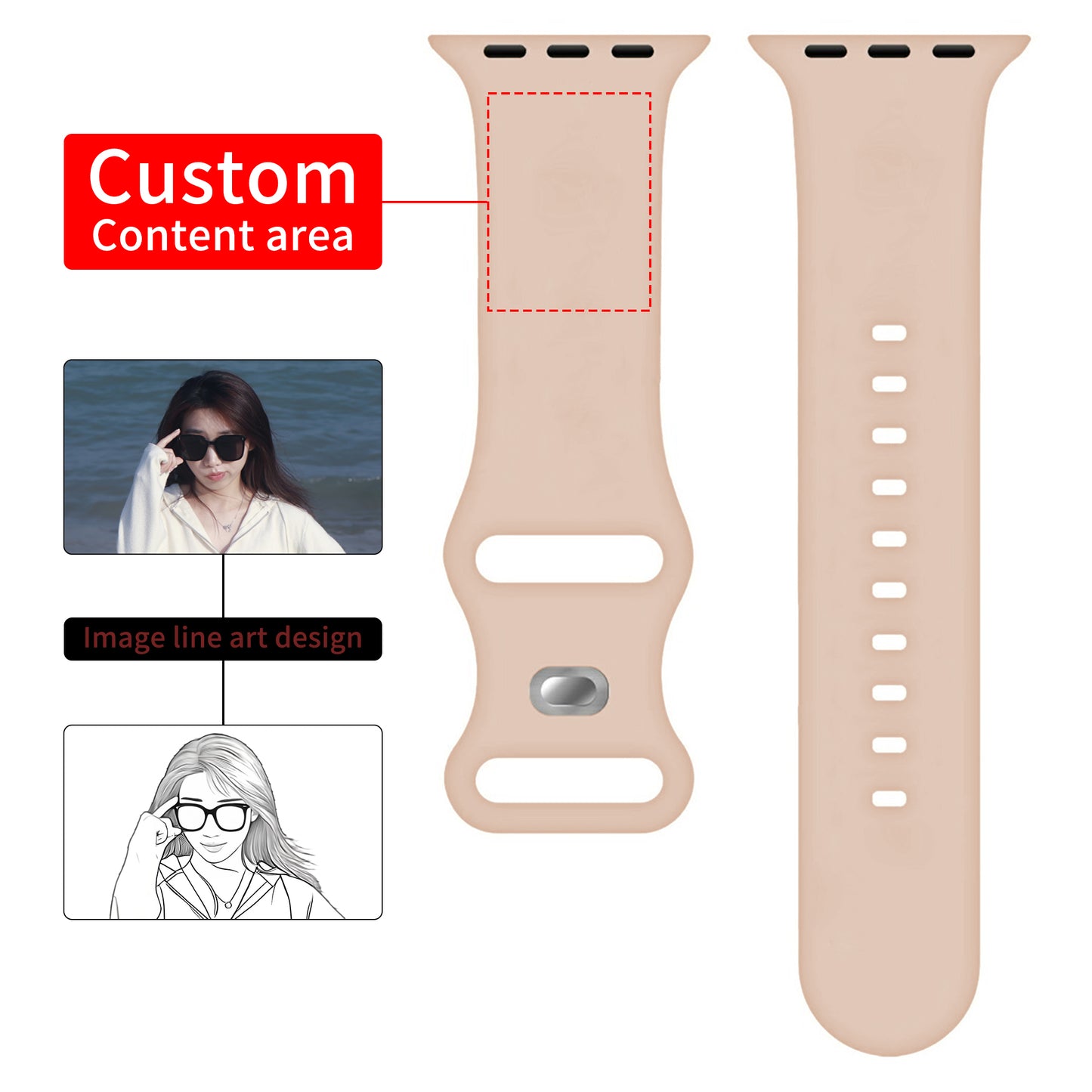 For Apple Watch Silicone Band diy | Kalebol®
