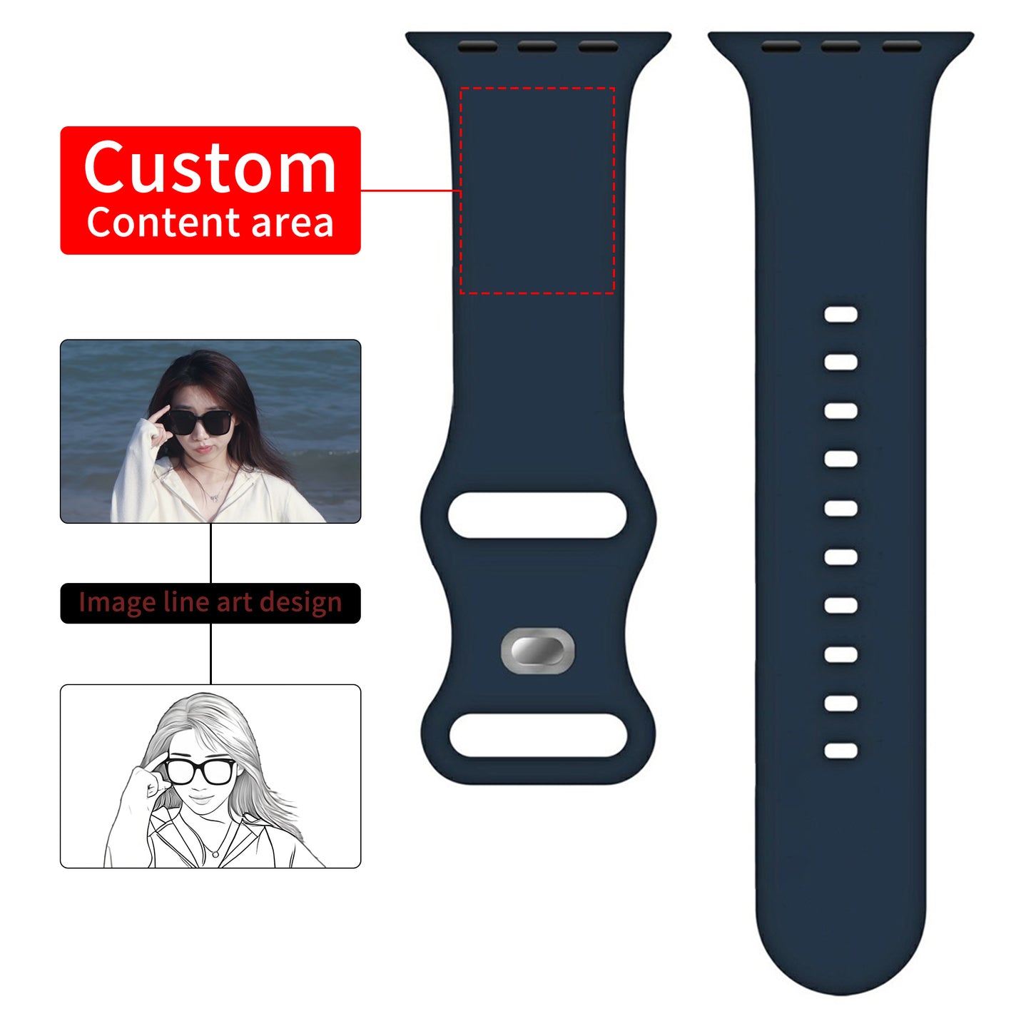 For Apple Watch Silicone Band diy | Kalebol®