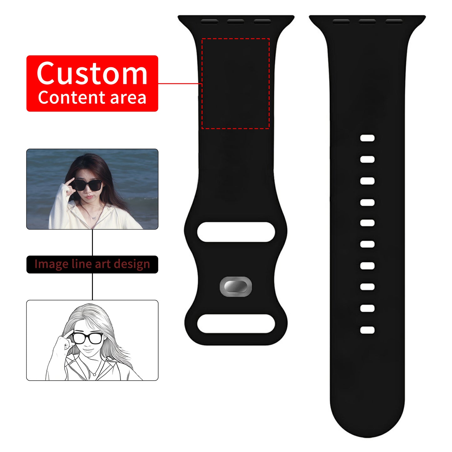 For Apple Watch Silicone Band diy | Kalebol®