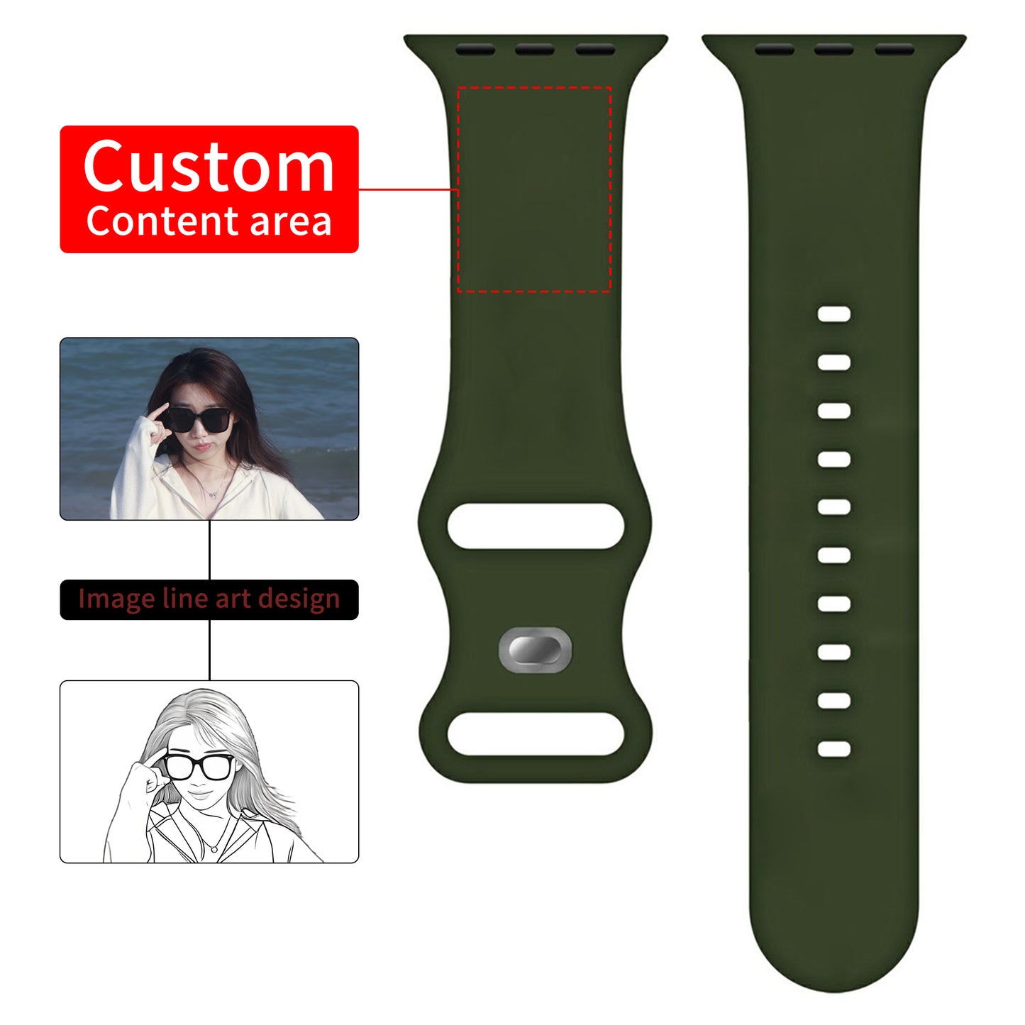 For Apple Watch Silicone Band diy | Kalebol®