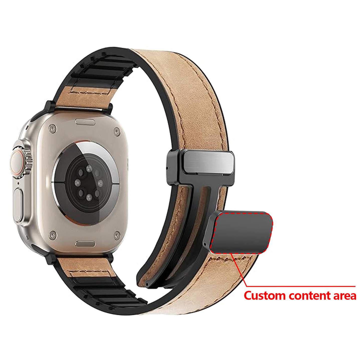 DlY Apple Silicone leather magnetic watch strap