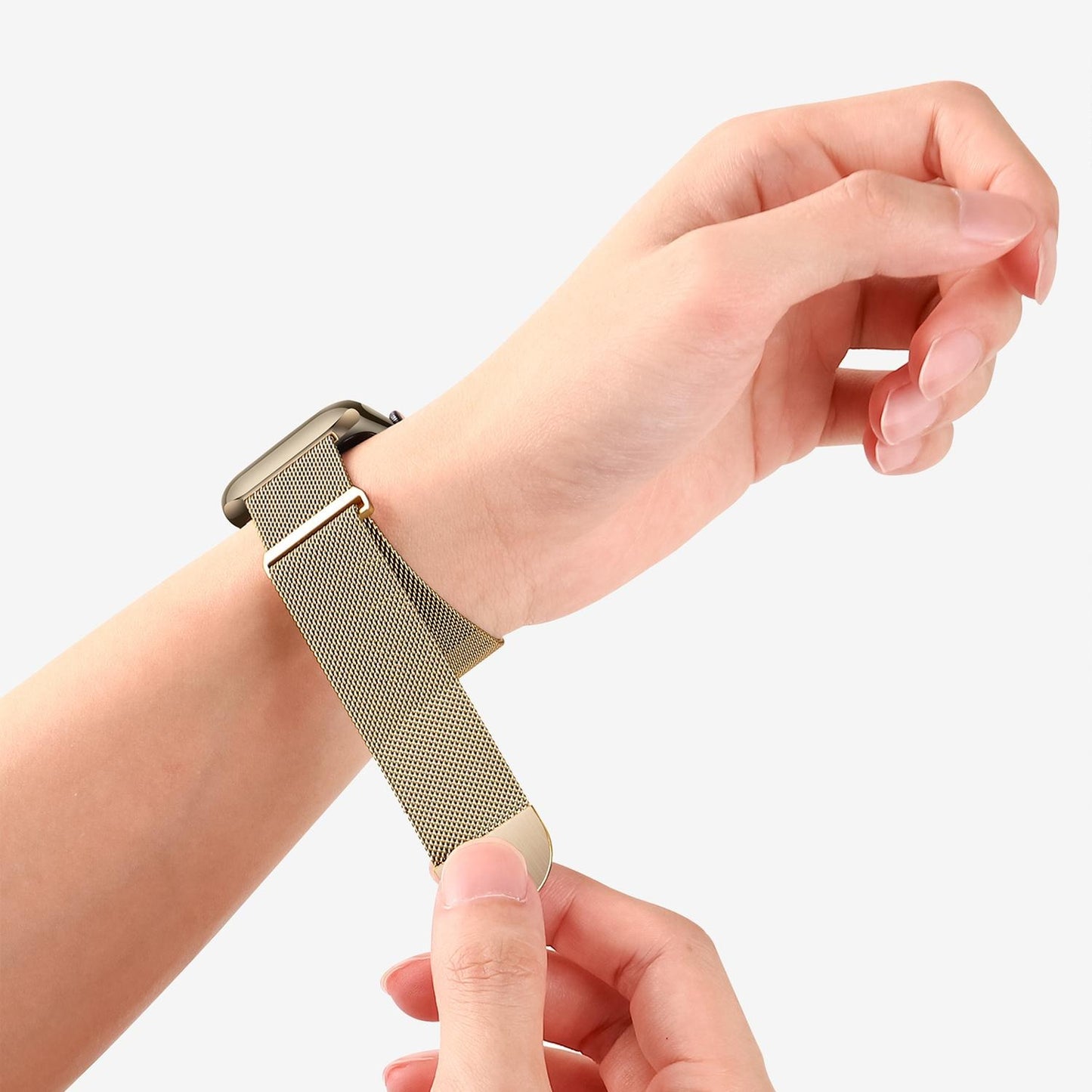 For milanese apple watch band diy gold-black