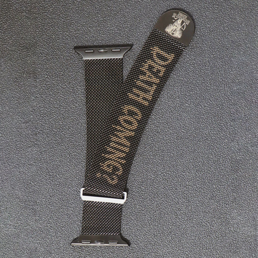 Halloween Carved Milanese Semi-circular Magnetic Apple Watch Band（Black)| Kalebol®