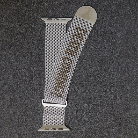 Halloween Carved Milanese Semi-circular Magnetic Apple Watch Band（Silver）| Kalebol®
