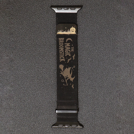 Halloween Carved Milanese Double magnetic suction Apple Watch Band（Black)| Kalebol®
