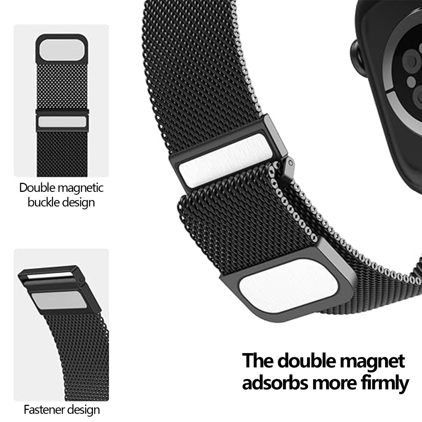 For Apple watch Double magnetic Milanese diy | Kalebol®