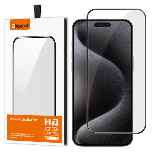 For iPhone 15 Pro Max Thick Glue High Aluminum Tempered Glass Film | Kalebol®
