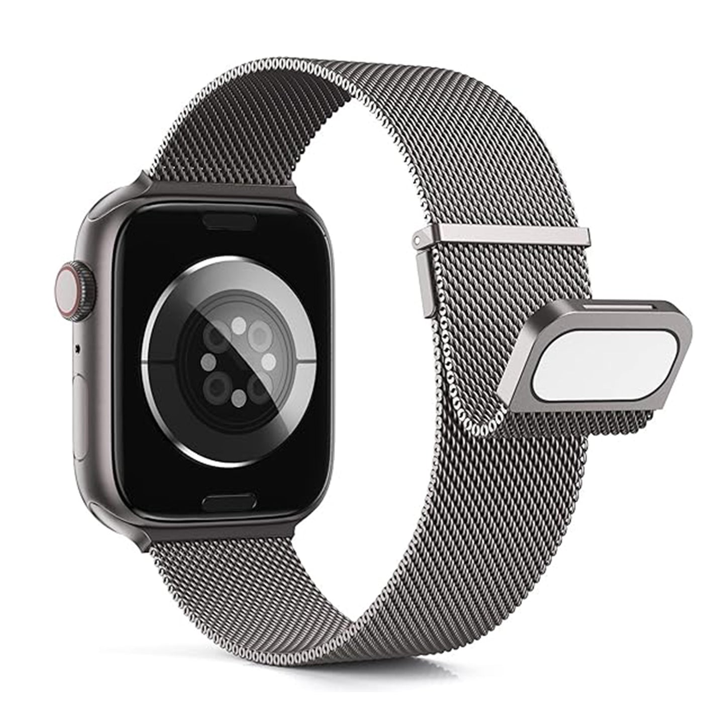 For Apple Watch Double-Junction Milanese Double-Magnetic Stainless Steel Strap