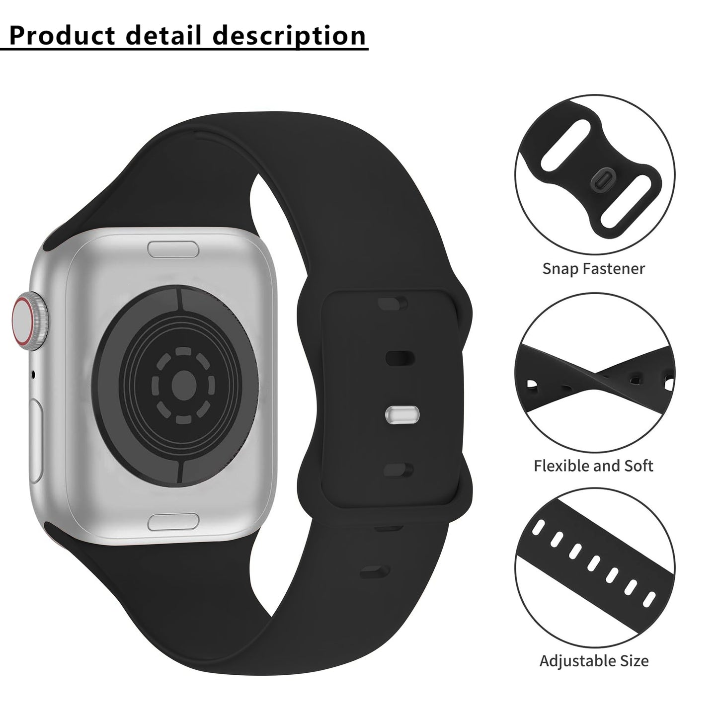 For Apple Watch Silicone Band text DIY | Kalebol®