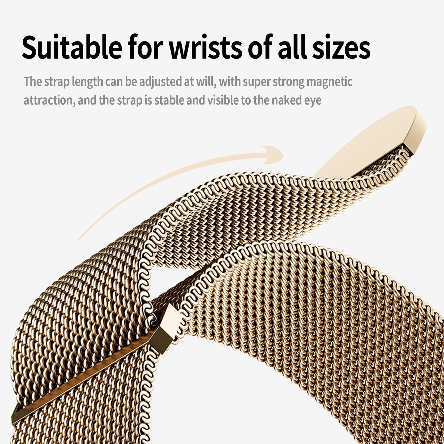 DlY Magnetic Round Tail Milanese Apple Watch Band
