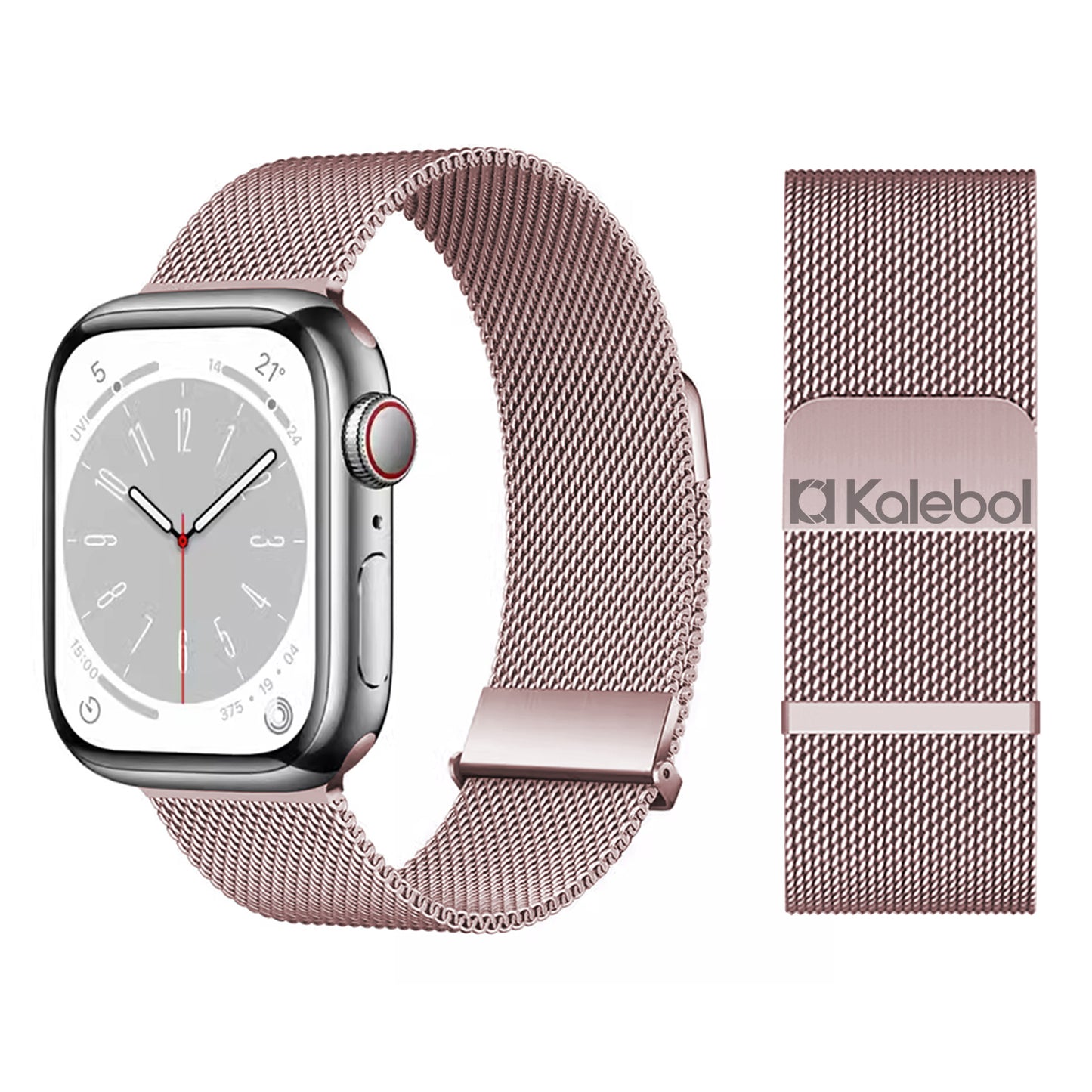 For Apple Watch Double-Junction Milanese Double-Magnetic Stainless Steel Strap