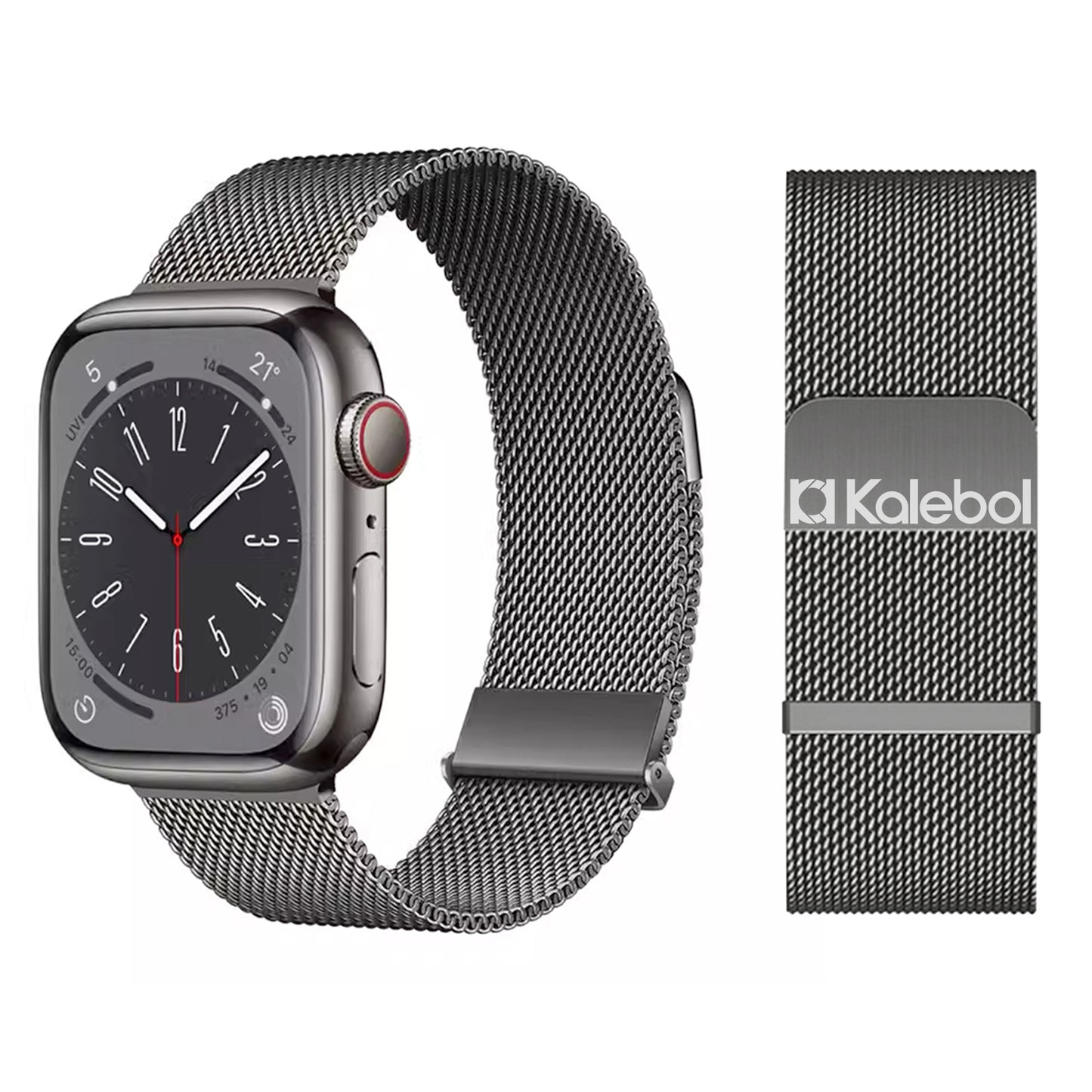 For Apple Watch Double-Junction Milanese Double-Magnetic Stainless Steel Strap