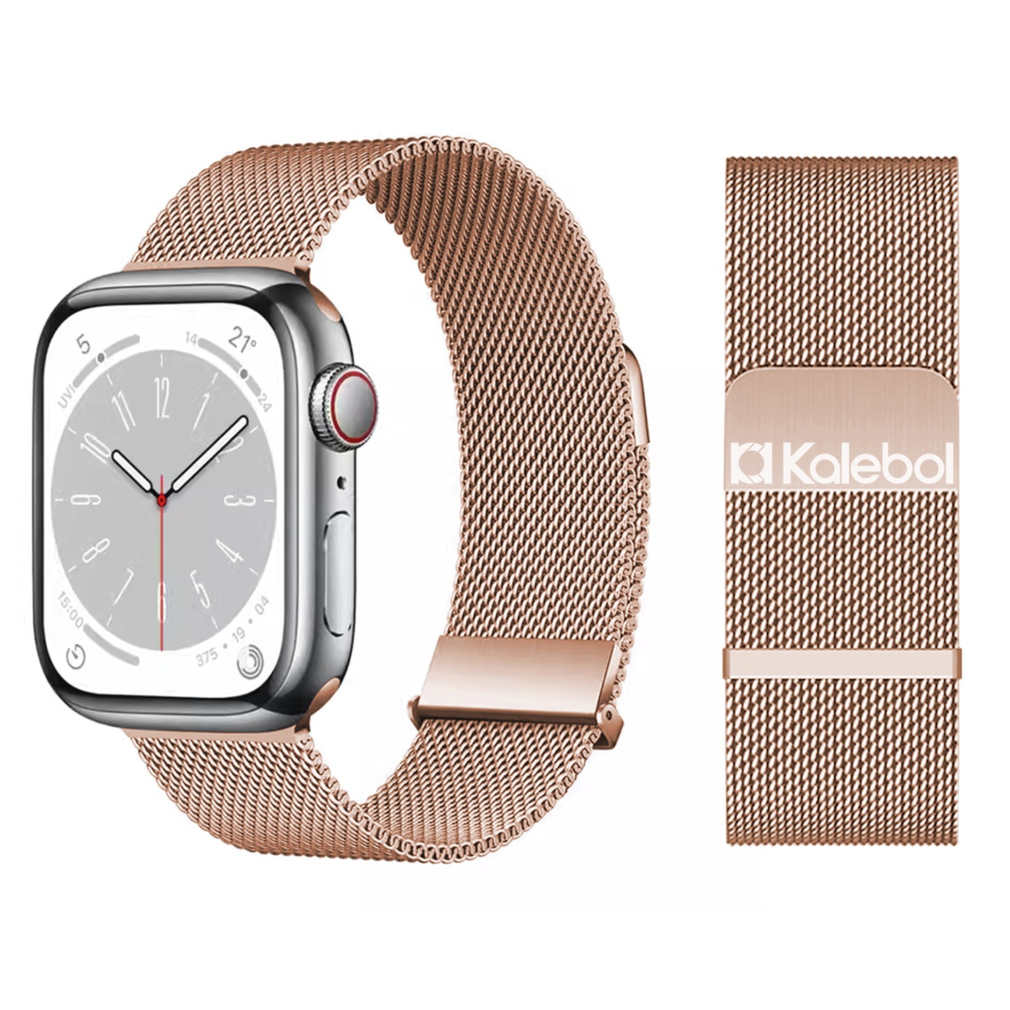 For Apple Watch Double-Junction Milanese Double-Magnetic Stainless Steel Strap