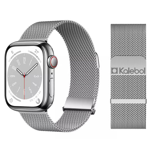 For Apple Watch Double-Junction Milanese Double-Magnetic Stainless Steel Strap