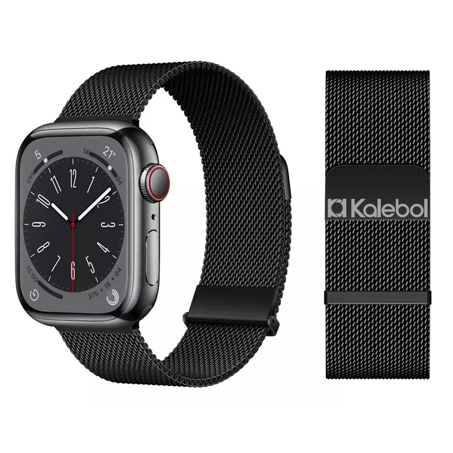 For Apple Watch Double-Junction Milanese Double-Magnetic Stainless Steel Strap