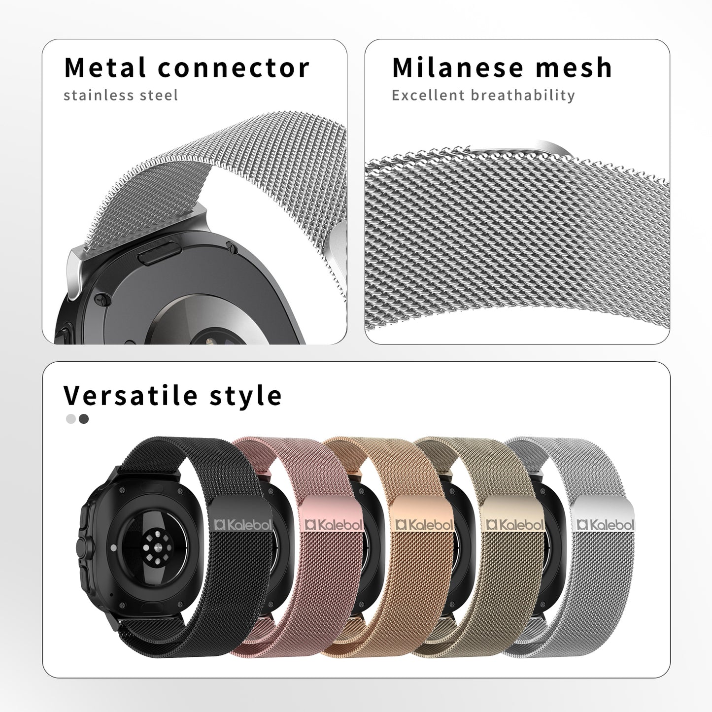For Samsung Galaxy Watch Ultra 47mm Milanese Magnetic Strap