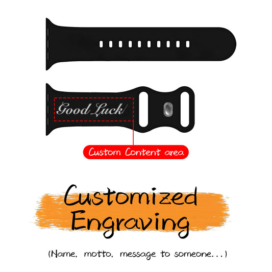 For Apple Watch Silicone Band text DIY | Kalebol®