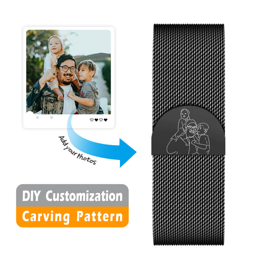 DlY Magnetic Round Tail Milanese Apple Watch Band